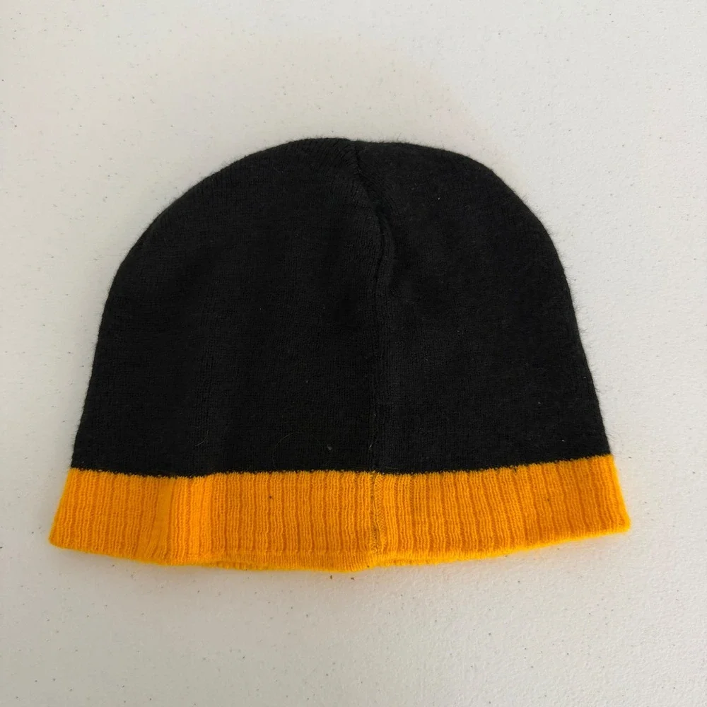 NFL Team Apparel‎ Pittsburgh Steelers Youth Beanie Hat Black Gold Knit One Size